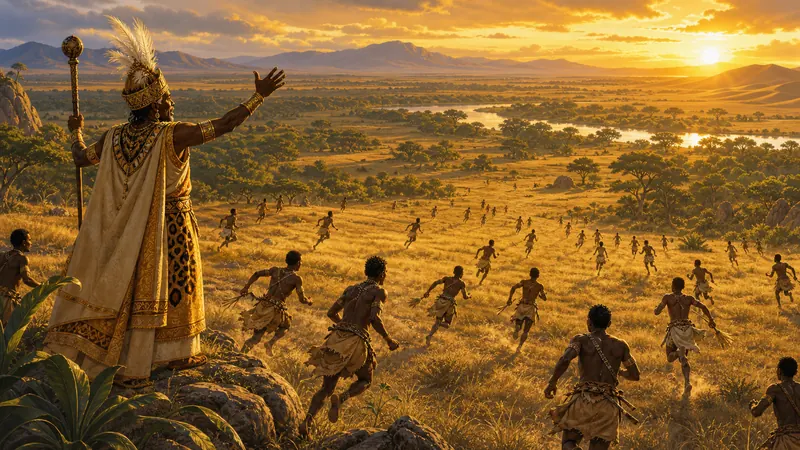 King Bum-Drum declares war on the golden savanna