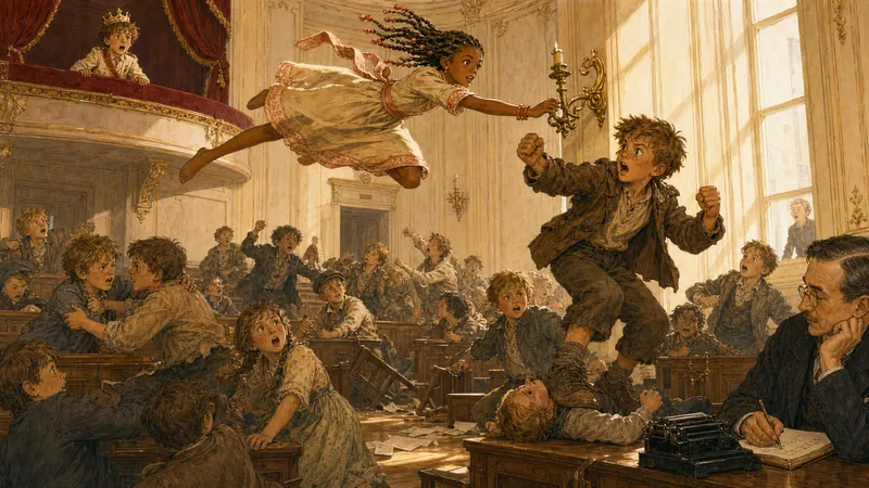 Chaos in the children’s parliament as Klu-Klu leaps across the hall