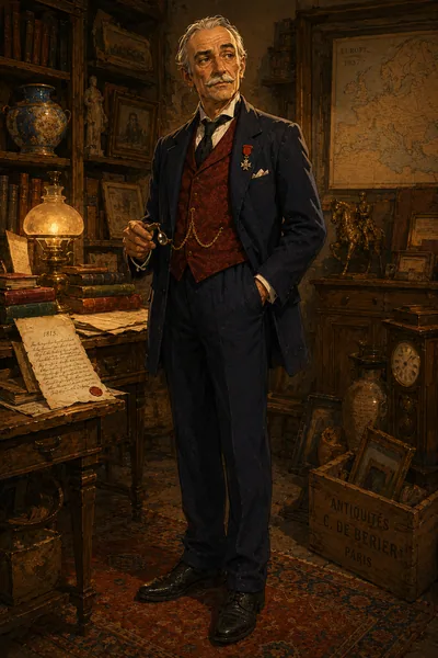 Portrait of the Frenchman who came to Bejgoła in search of the colonel's secret