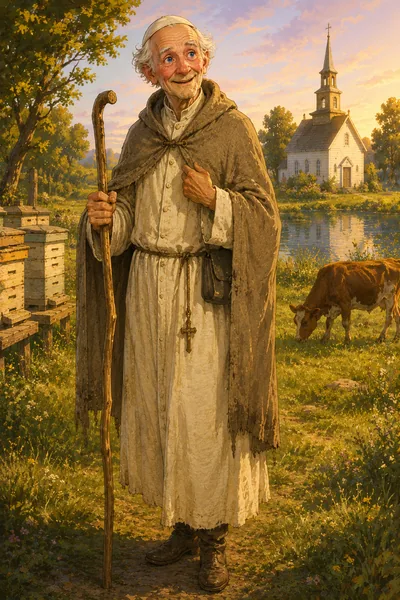 Portrait of Father Kazuro, the kindly old village priest