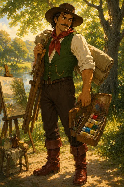 Portrait of the Painter, the gang member posing as a wandering artist